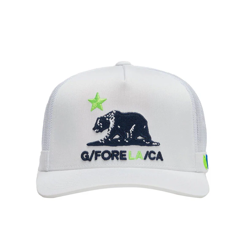 GFORE Calfornia Knit Trucker Men's Cap (Snow) - Image 3