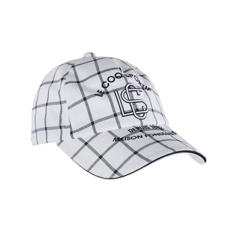 LE COQ SPORTIF GOLF Checkered Women's Cap (White) - Image 2