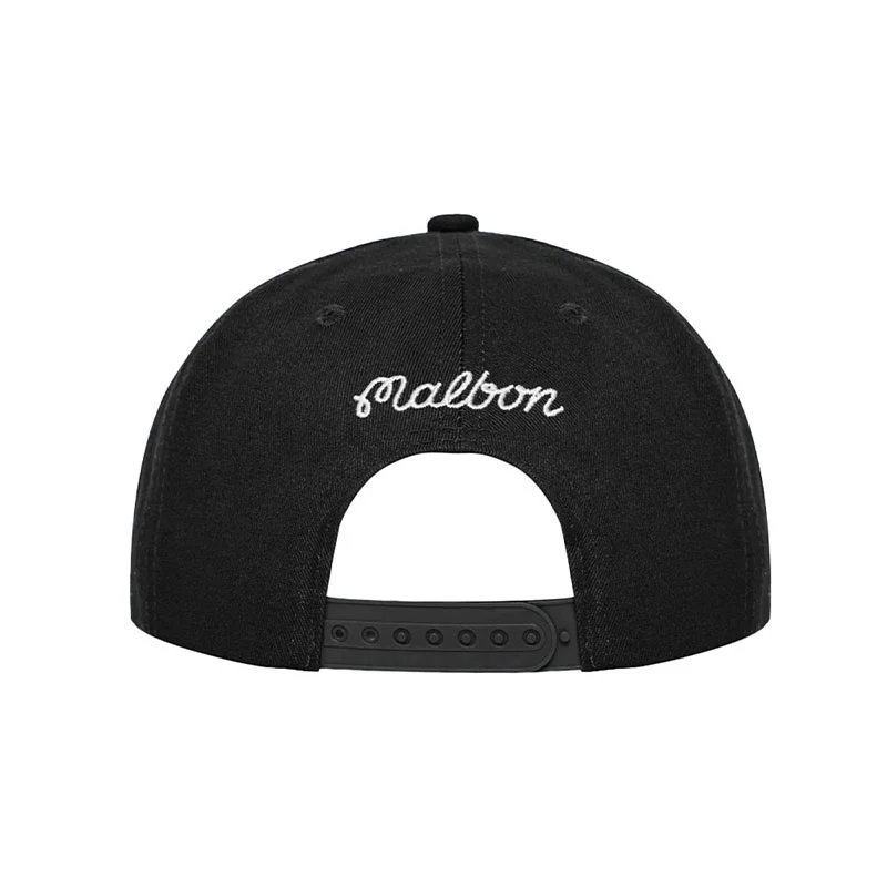 MALBON GOLF M Script Chainstitch Men's Cap (Black) - Image 4