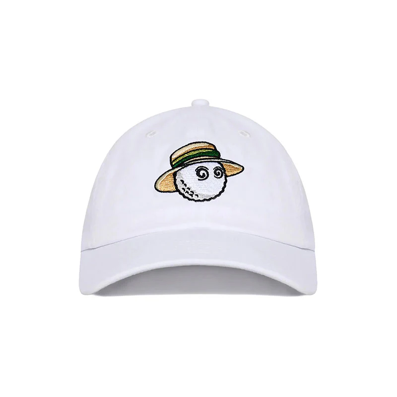 MALBON GOLF Romano Dad Men's Cap (White) - Image 3