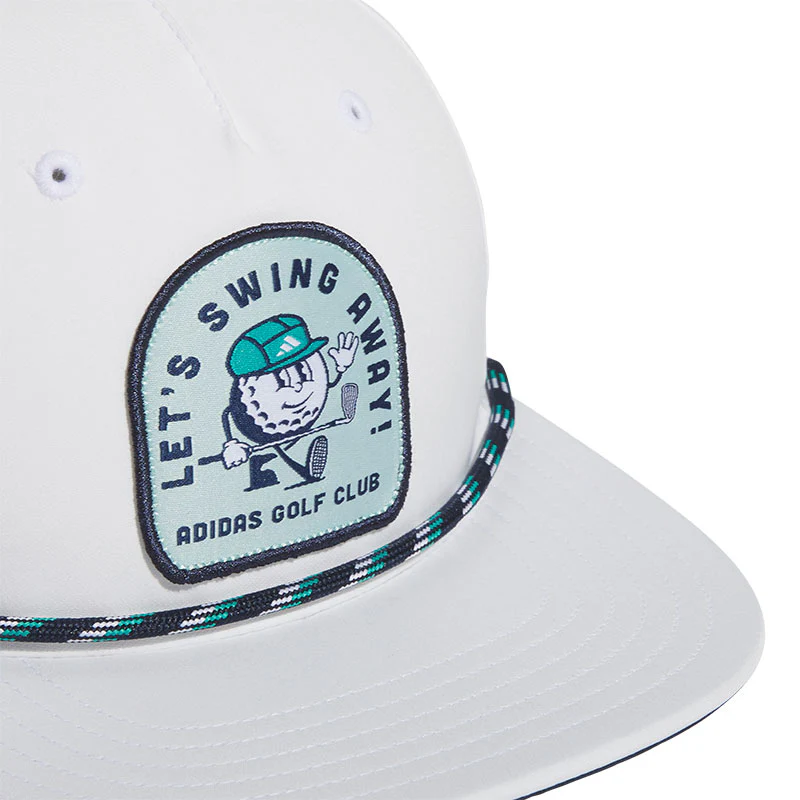ADIDAS Let's Swing Away 5-Panel Junior Rope Cap (White) - Image 3