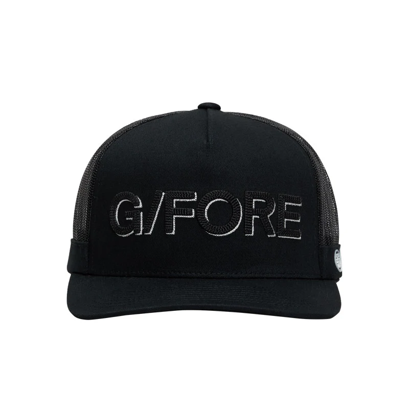 GFORE Emblem Trucker Men's Cap (Onyx) - Image 3