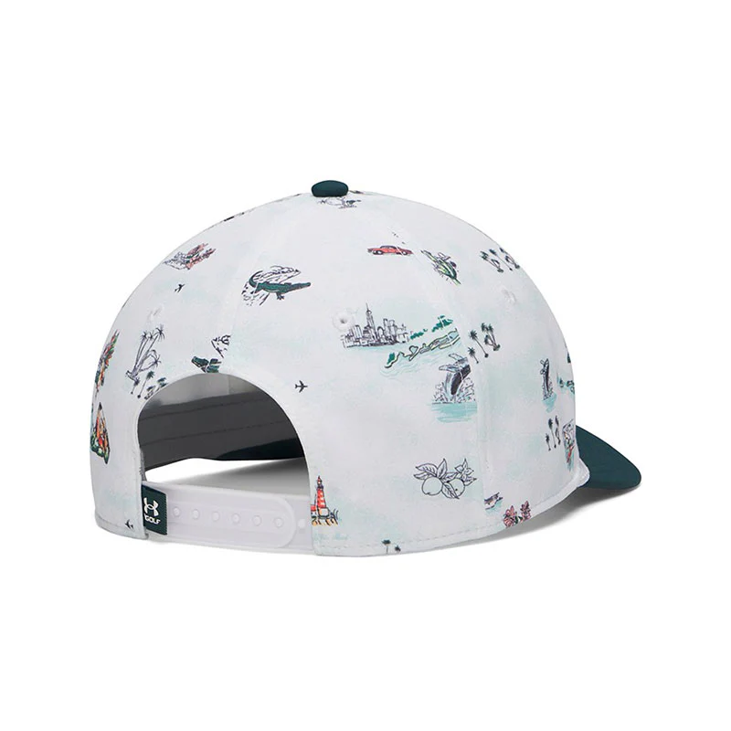 UNDER ARMOUR Drive Mid Nylon Men's Cap (White/Arden Green) - Image 2