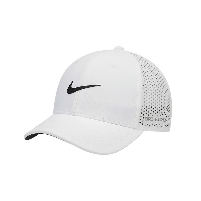NIKE Rise Dri-FIT ADV SwooshFlex Structured Men's Cap (White/Anthracite/Black)