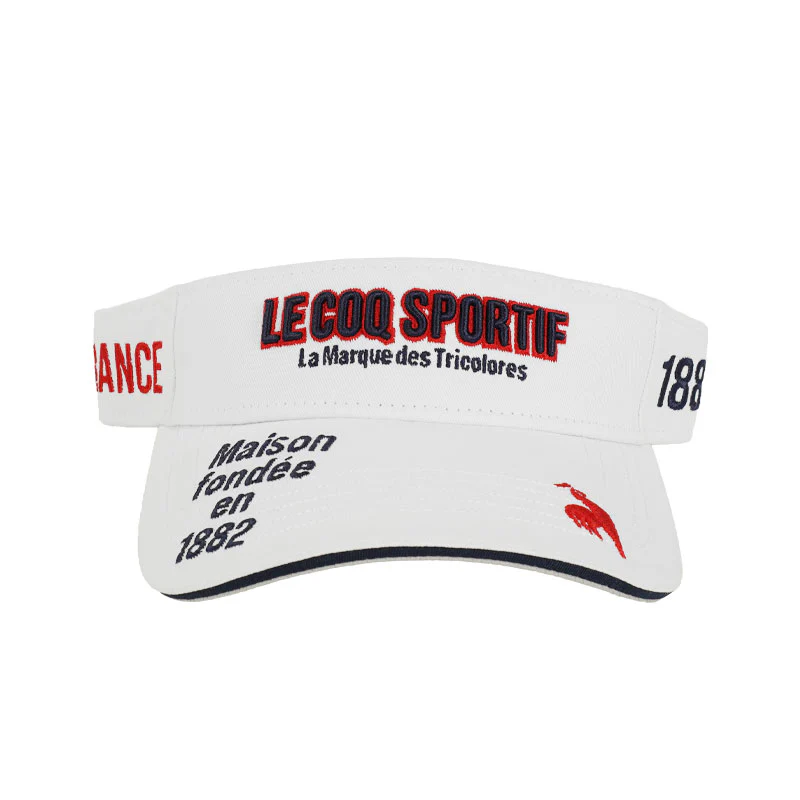 LE COQ SPORTIF GOLF Standard Logo Men's Sun Visor (White) - Image 3