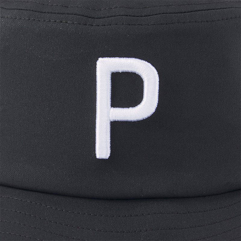 PUMA P Men's Bucket Hat (Black) - Image 4
