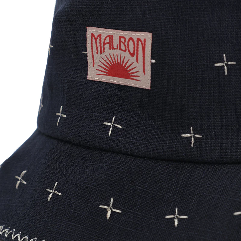 MALBON GOLF Ronin Men's Bucket Hat (Navy) - Image 3
