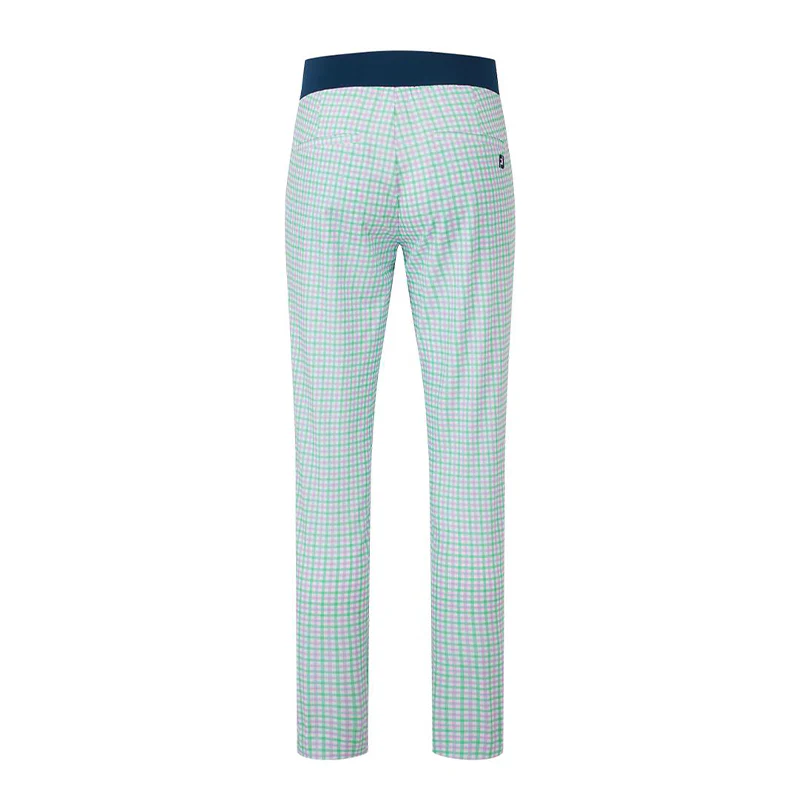 FOOTJOY Gingham Lightweight Women's Cropped Pants (Lava/Mint) - Image 2