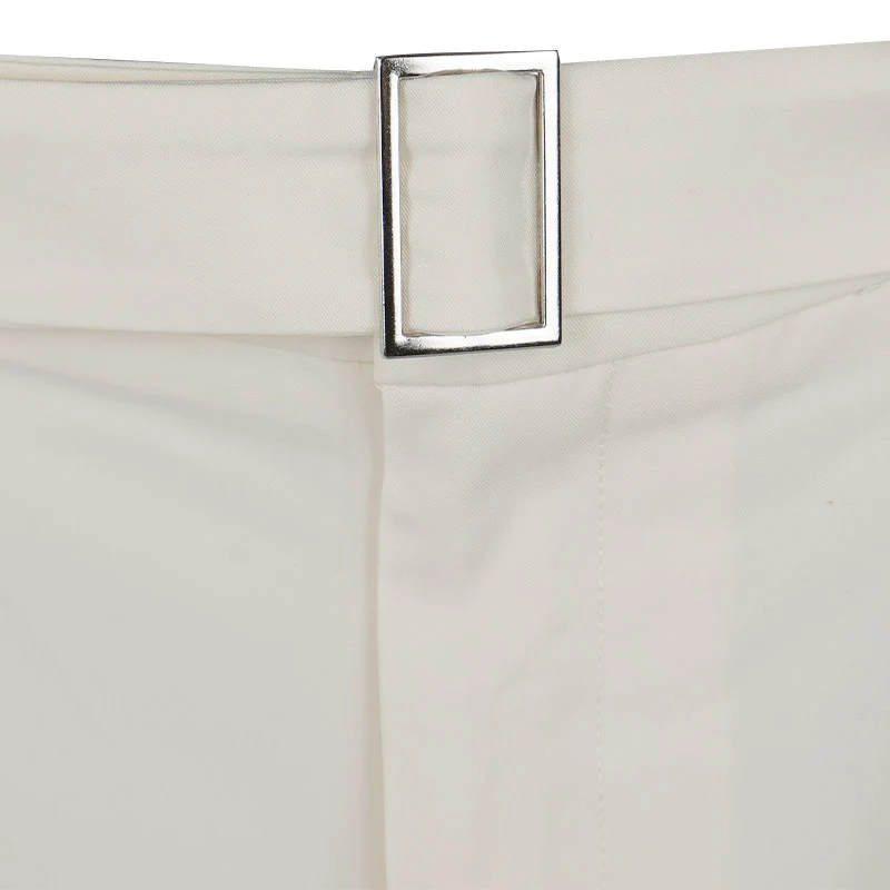 MALBON GOLF Amara Women's Pleated Shorts (Ivory) - Image 3