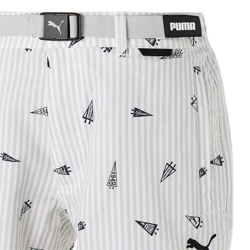 PUMA Flag Printed Seersucker Men's Shorts (Light Grey) - Image 3