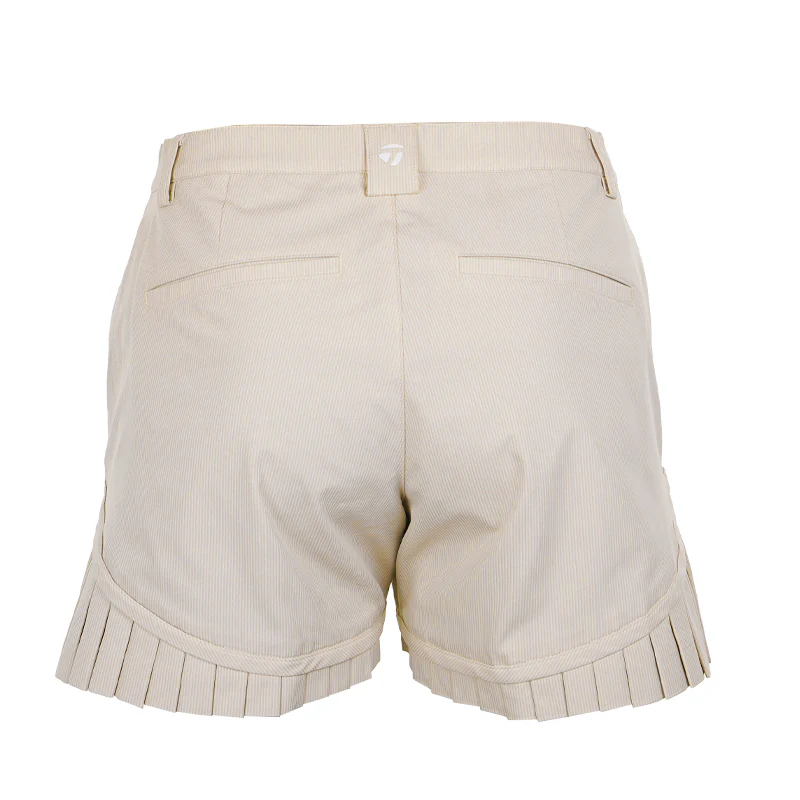 TAYLORMADE Pleated Women's Shorts (Ice Beige) - Image 2