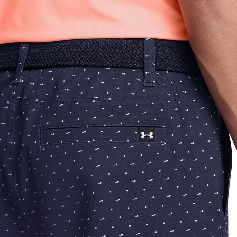 UNDER ARMOUR Drive Print Men's Tapered Shorts (Navy/White) - Image 4