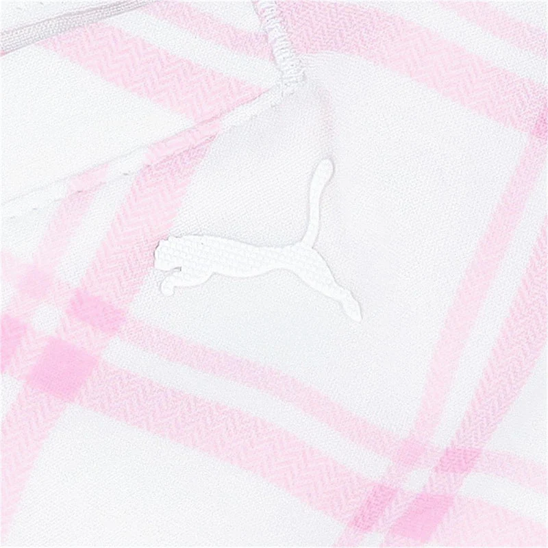 PUMA Blake Plaid Skirt (White/Pink) - Image 3