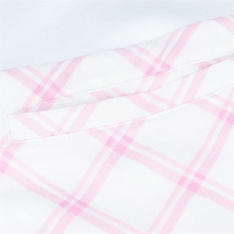 PUMA Blake Plaid Skirt (White/Pink) - Image 4