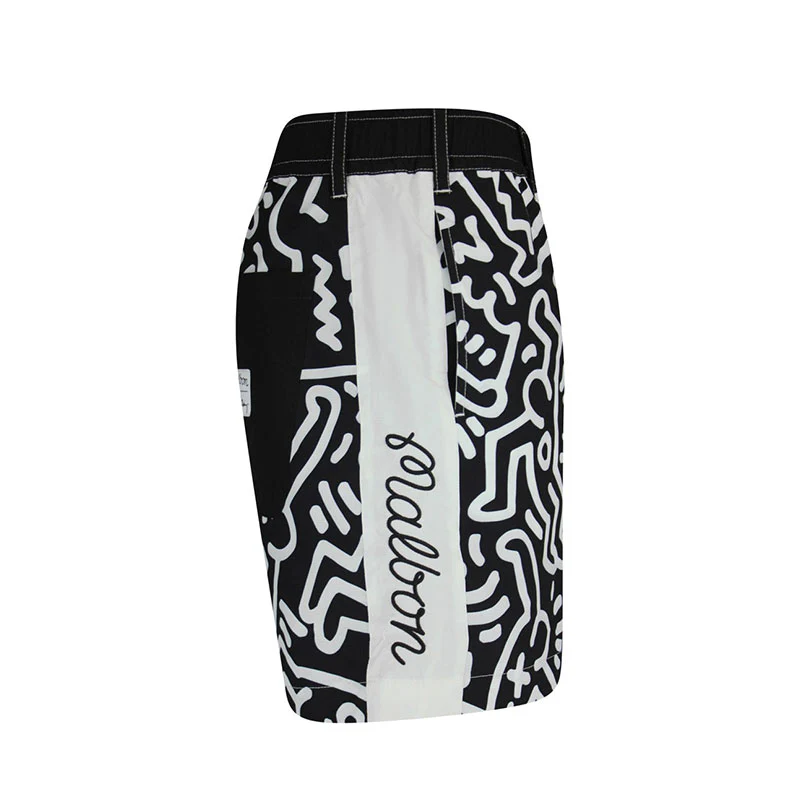 MALBON GOLF x Keith Haring Nylon Men's Shorts (Black) - Image 3