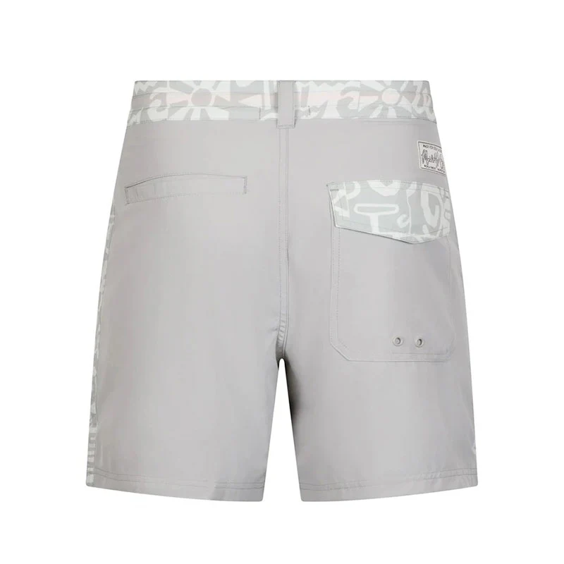 MALBON GOLF Grotto Men's Trunks (Ivory) - Image 2