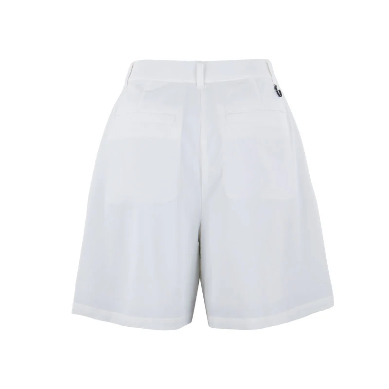 LE COQ SPORTIF GOLF Women's Pleated Shorts (White) - Image 2