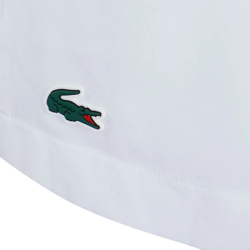 LACOSTE Ultra Dry Golf Skirt with Liner (White) - Image 3