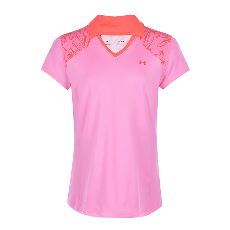 UNDER ARMOUR Zinger Blocked Women's Polo (Lipstick/Beta)