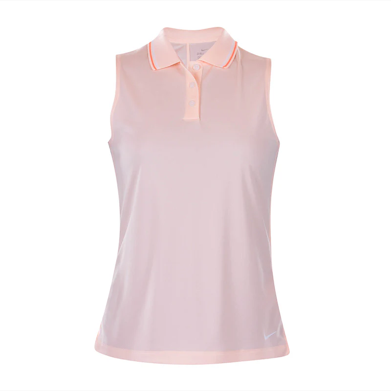 NIKE Victory Solid Women's Sleeveless Polo (Crimson Tint)