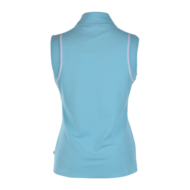 CALVIN KLEIN Cedar Women's Sleeveless Polo (Light Opal) - Image 2