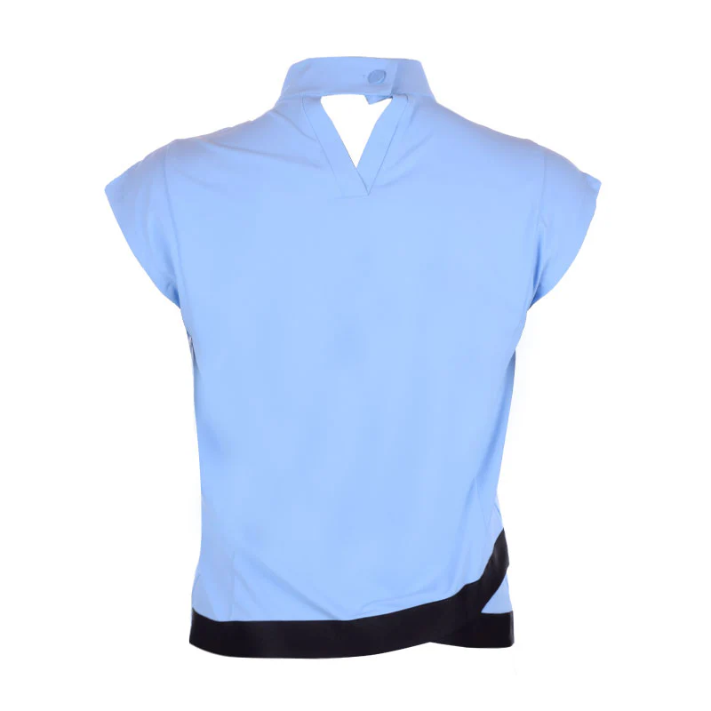 LE COQ SPORTIF GOLF Korean Series High Neck Women's Polo (Blue) - Image 2