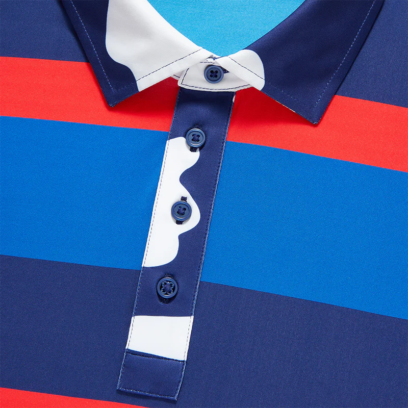 GFORE Jersey Stripe Men's Polo (Blueprint) - Image 3