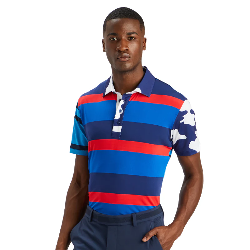 GFORE Jersey Stripe Men's Polo (Blueprint) - Image 4