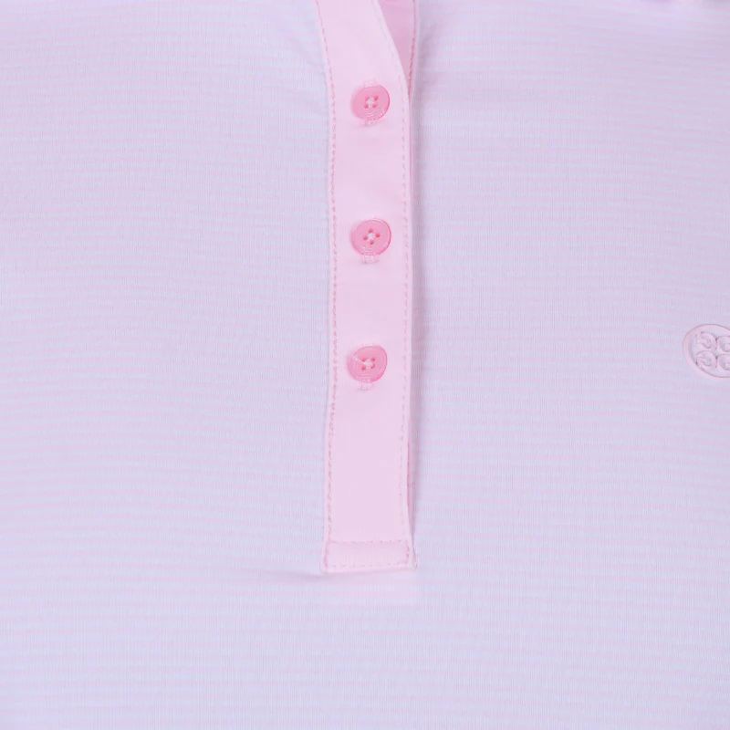 GFORE Feeder Stripe Women's Polo (Blush) - Image 3