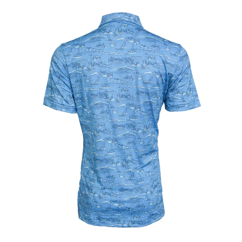 PETER MILLAR Italian Escape Men's Polo (Maritime) - Image 2