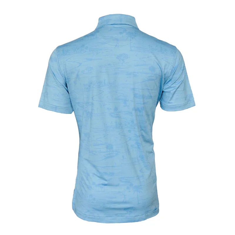 PETER MILLAR Country Performance Men's Polo (Cottage Blue) - Image 2