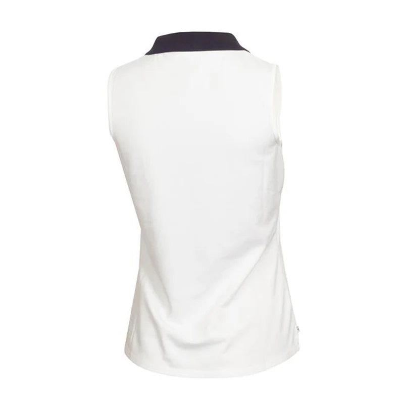 CALVIN KLEIN Delaware Women's Sleeveless Polo (White) - Image 2