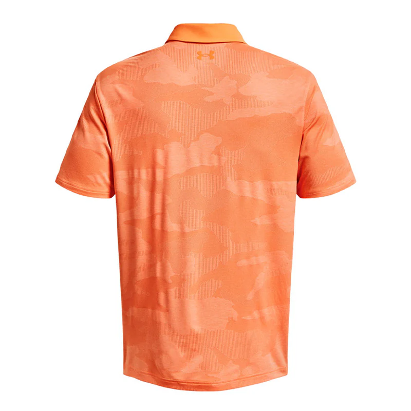 UNDER ARMOUR Playoff Camo Jacquard Men's Polo (Orange Blast) - Image 2