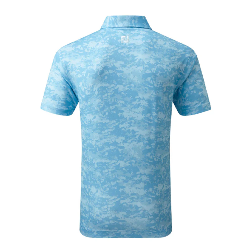 FOOTJOY Cloud Camo Men's Lisle Polo (True Blue) - Image 2