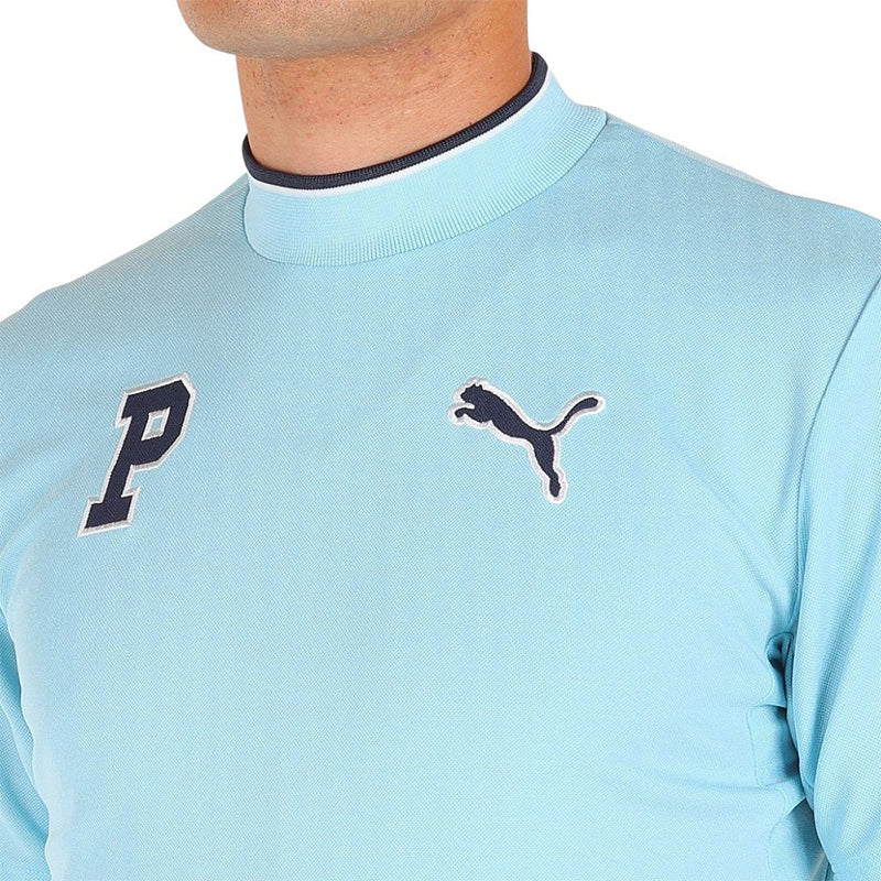 PUMA Rib Mock Neck Men's Shirt (Tropcial Aqua) - Image 3