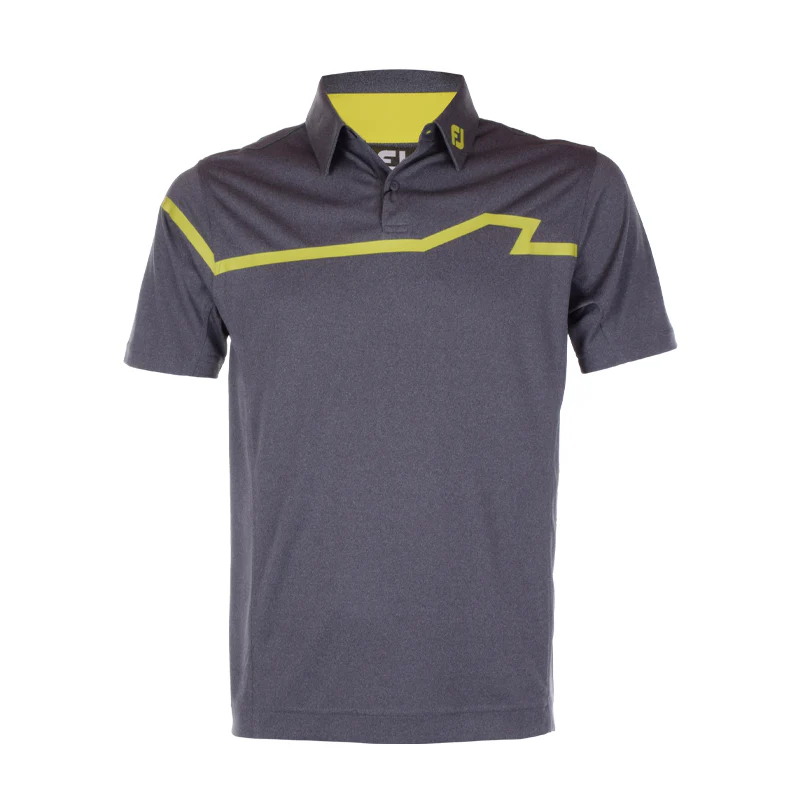FOOTJOY Japan Chest Line Men's Short-Sleeve Shirt (Heather Grey)