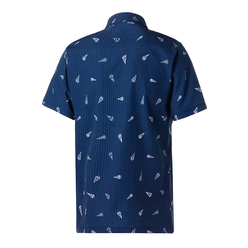 PUMA Flag Printed Seersucker Men's Polo (Navy Blazer) - Image 2