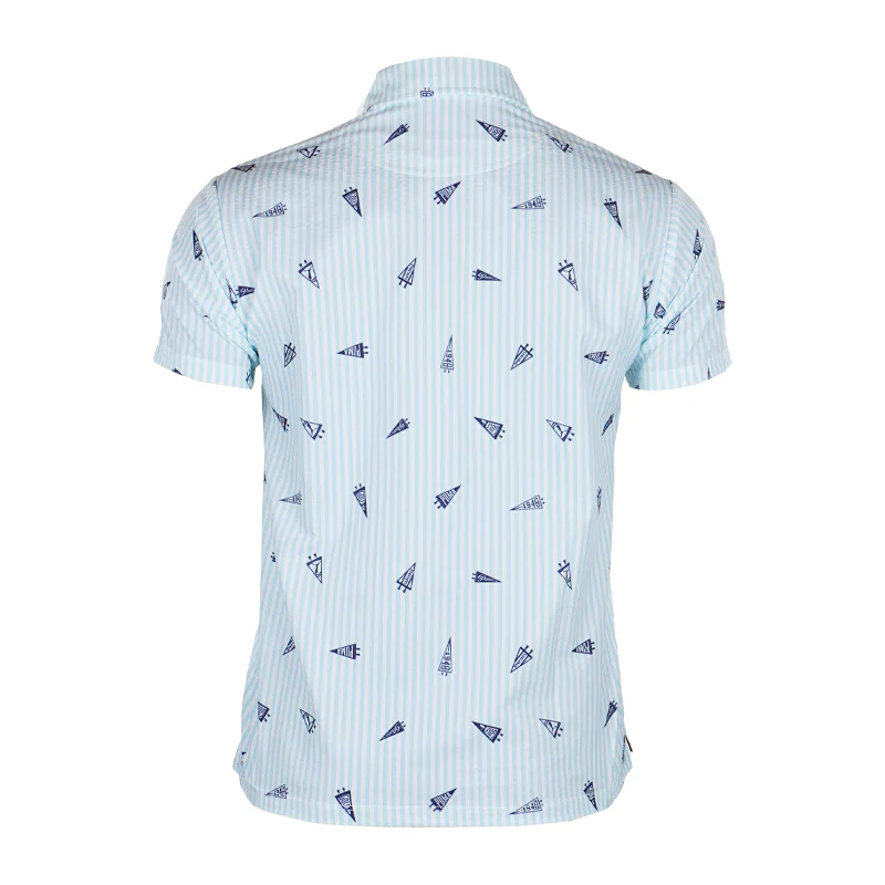 PUMA Flag Print Seersucker Women's Polo (Tropical Aqua) - Image 2