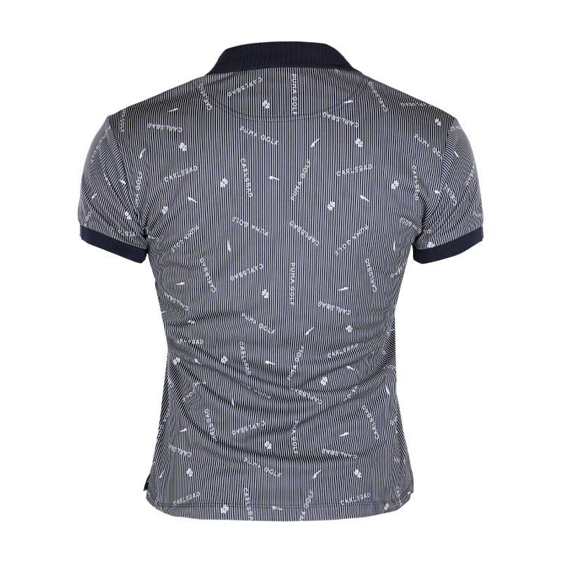 PUMA Striped Women's Polo (Navy Blazer) - Image 2