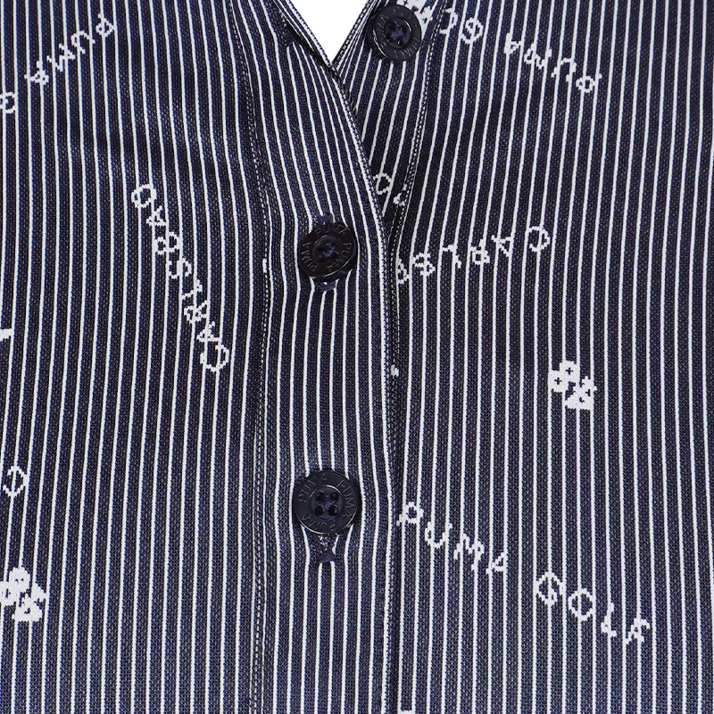 PUMA Striped Women's Polo (Navy Blazer) - Image 3