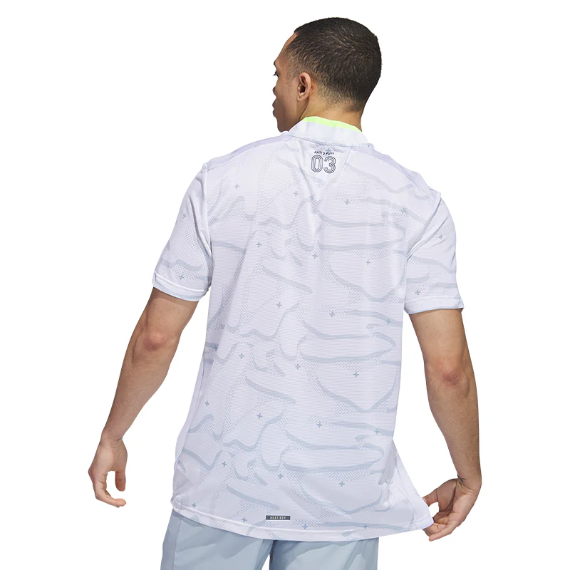 ADIDAS HEAT.RDY Men's Polo (White) - Image 2