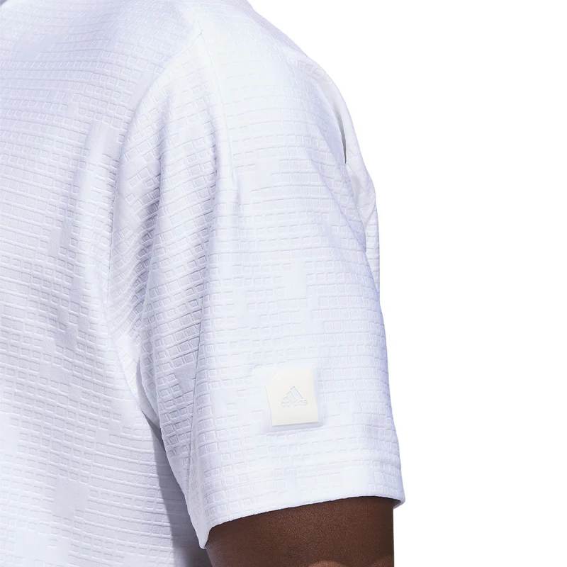 ADIDAS Adicross Mock Neck Men's Polo (White) - Image 3