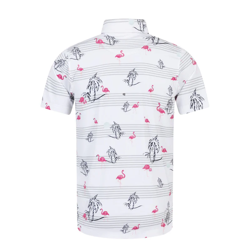 PUMA x PTC Printed Men's Polo (White/Pink) - Image 2