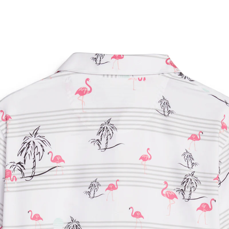 PUMA x PTC Printed Men's Polo (White/Pink) - Image 3