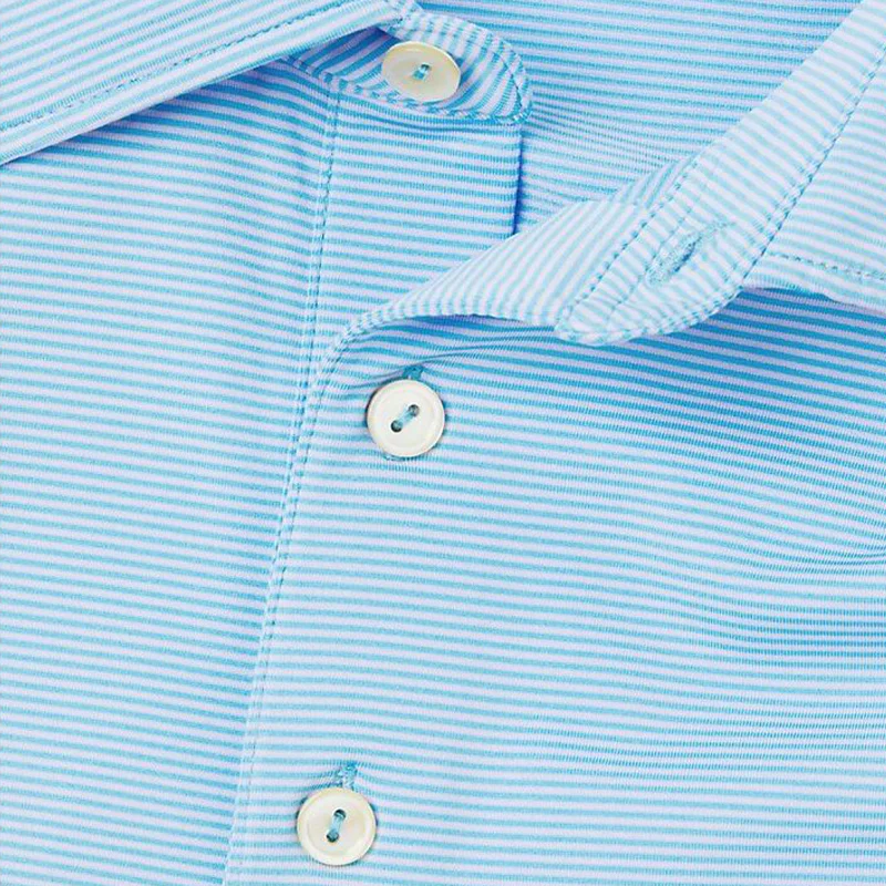 PETER MILLAR Junilee Performance Jersey Men's Polo (Rainfall) - Image 4