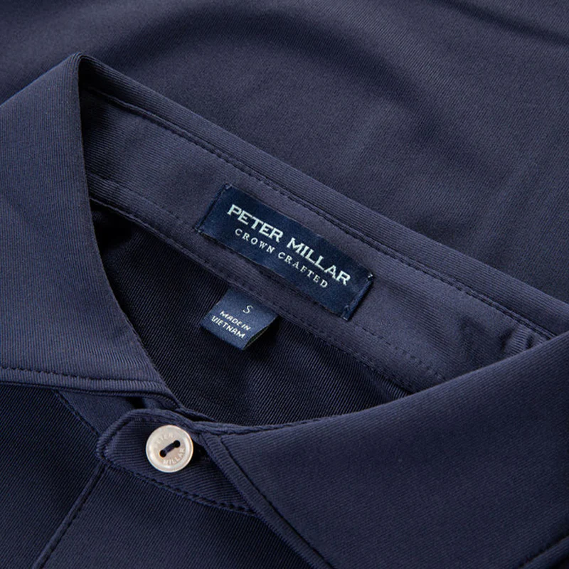 PETER MILLAR Mayhew Performance Jersey Men's Polo  (Navy) - Image 3