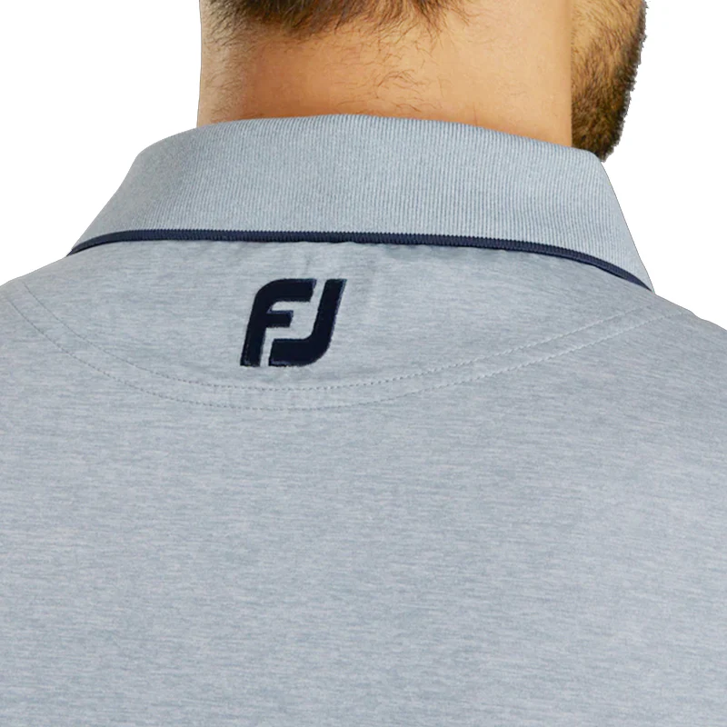 FOOTJOY FootJoy Striped Lisle Men's Polo (Heather Grey) - Image 4