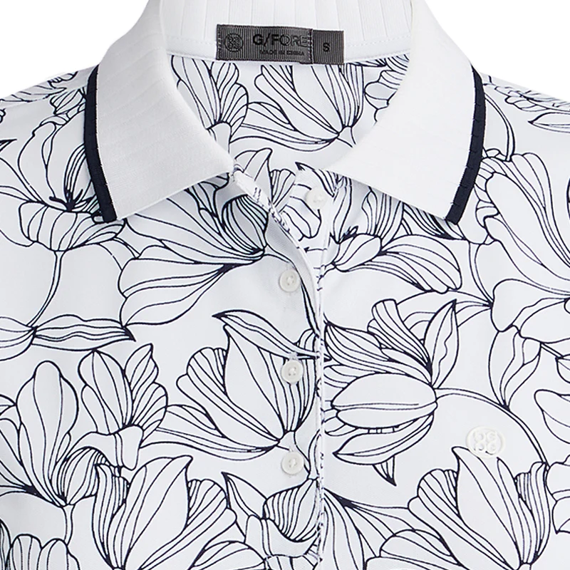 GFORE Iris Ribbed Women's Polo (Snow) - Image 4