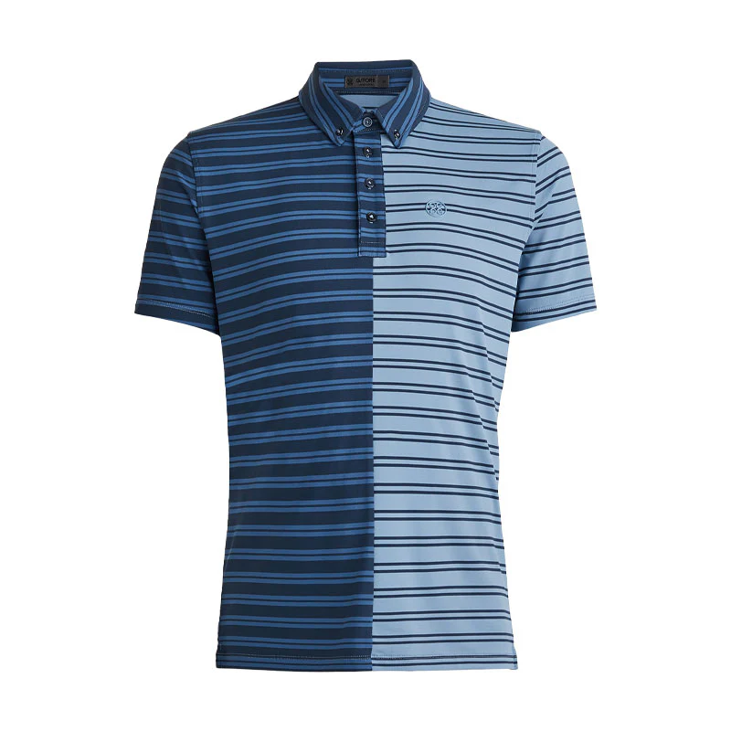 GFORE Stripe Contrast Jersey Men's Polo (Fjord)