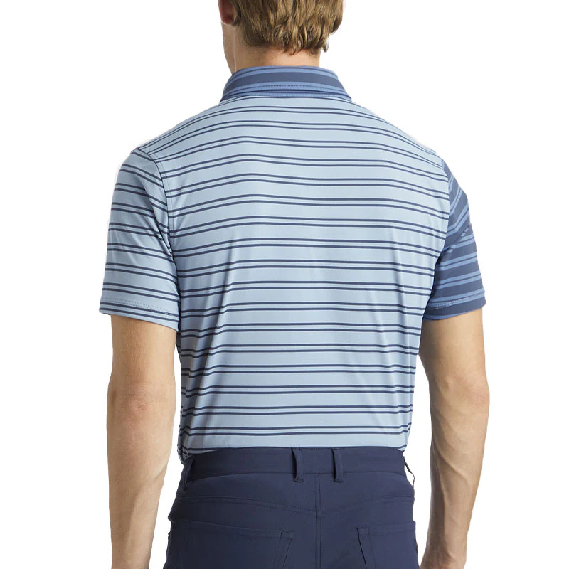 GFORE Stripe Contrast Jersey Men's Polo (Fjord) - Image 2
